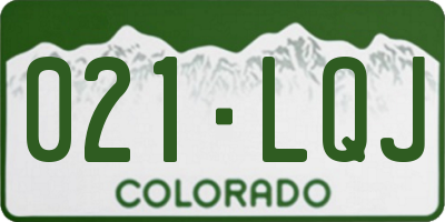 CO license plate 021LQJ