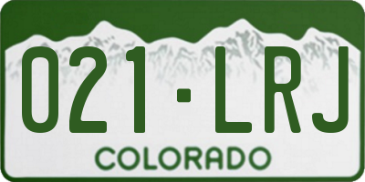 CO license plate 021LRJ