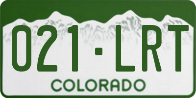 CO license plate 021LRT