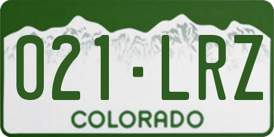 CO license plate 021LRZ
