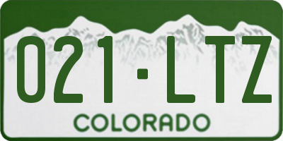 CO license plate 021LTZ