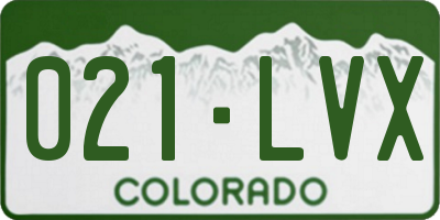 CO license plate 021LVX