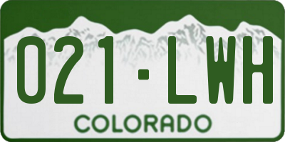 CO license plate 021LWH