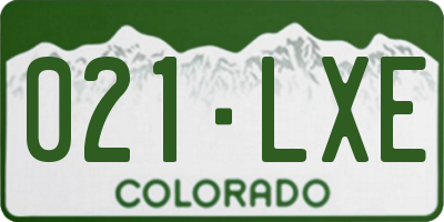 CO license plate 021LXE