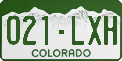 CO license plate 021LXH