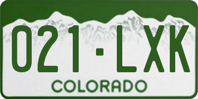 CO license plate 021LXK