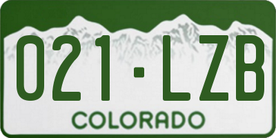 CO license plate 021LZB