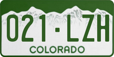 CO license plate 021LZH