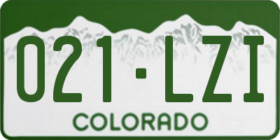 CO license plate 021LZI