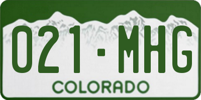 CO license plate 021MHG