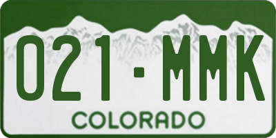 CO license plate 021MMK