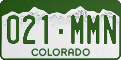 CO license plate 021MMN