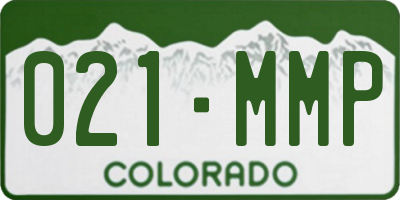 CO license plate 021MMP