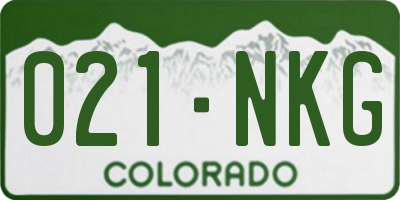 CO license plate 021NKG
