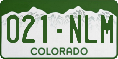 CO license plate 021NLM
