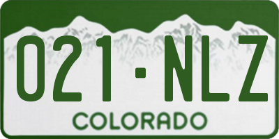 CO license plate 021NLZ