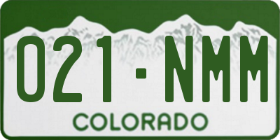 CO license plate 021NMM