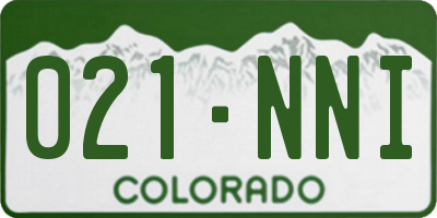 CO license plate 021NNI