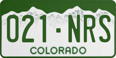 CO license plate 021NRS