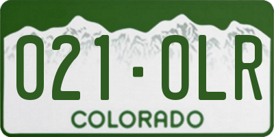 CO license plate 021OLR