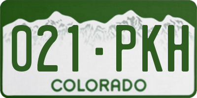 CO license plate 021PKH