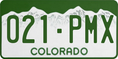 CO license plate 021PMX