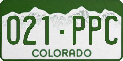 CO license plate 021PPC