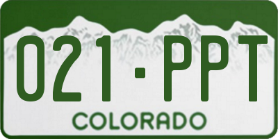 CO license plate 021PPT