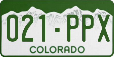 CO license plate 021PPX