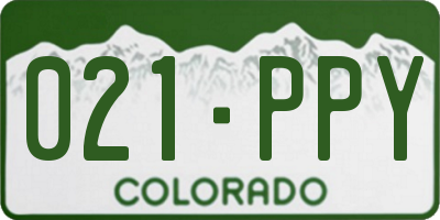 CO license plate 021PPY