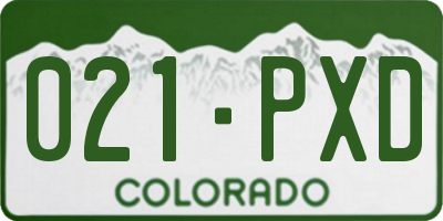 CO license plate 021PXD