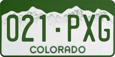 CO license plate 021PXG