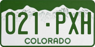 CO license plate 021PXH