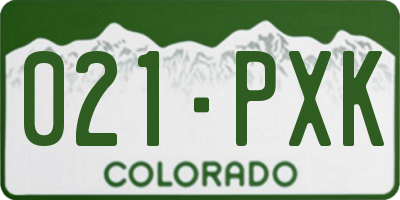 CO license plate 021PXK
