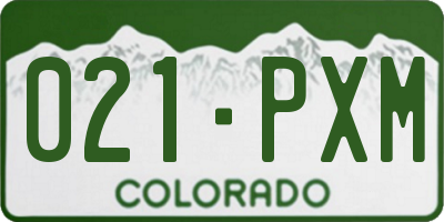 CO license plate 021PXM