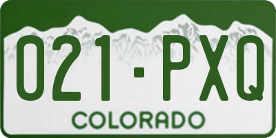 CO license plate 021PXQ
