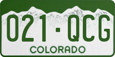 CO license plate 021QCG