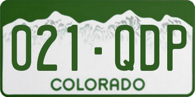 CO license plate 021QDP