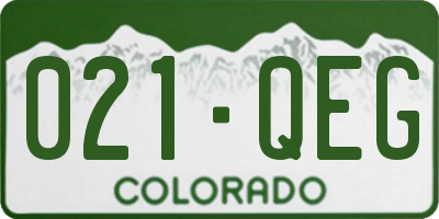 CO license plate 021QEG