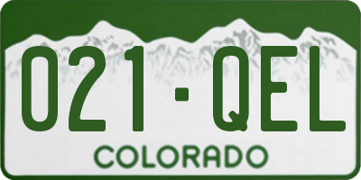 CO license plate 021QEL
