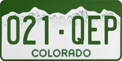 CO license plate 021QEP