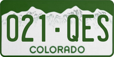 CO license plate 021QES