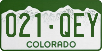 CO license plate 021QEY