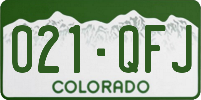 CO license plate 021QFJ