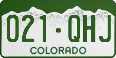 CO license plate 021QHJ