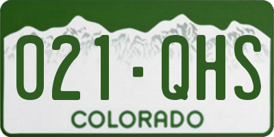 CO license plate 021QHS