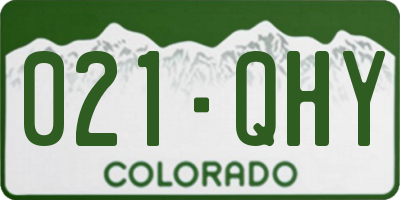 CO license plate 021QHY