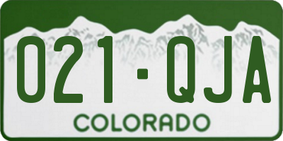 CO license plate 021QJA