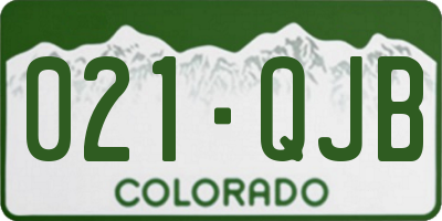 CO license plate 021QJB