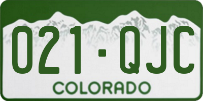 CO license plate 021QJC